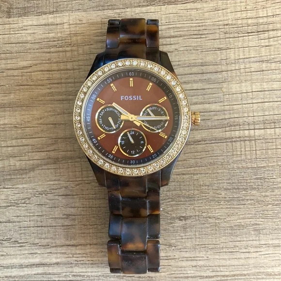 Brown Chocolate Fossil Watch Women